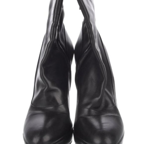 Prada black leather boots size 10.5, IT40.5 - Picture 2 of 5